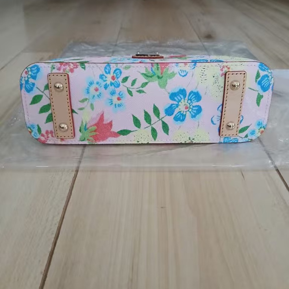 Dooney & Bourke Pastel Floral Shoulder Bag in Pink and Blue - Picture 4 of 7